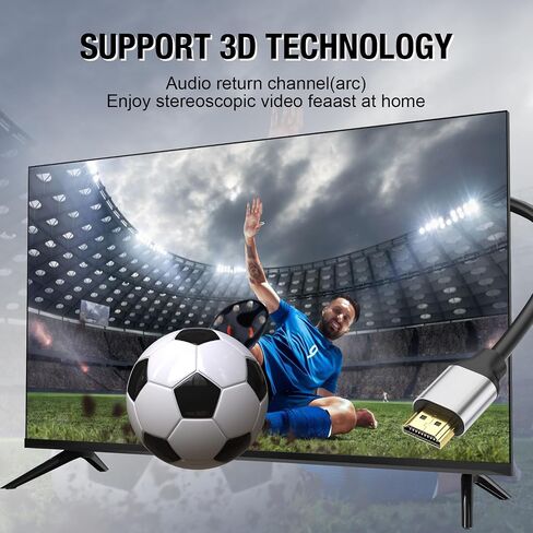 كابل Hdmi 4K بطول 75 قدمًا، كابل Hdmi 2.0 عالي السرعة 4K@60 هرتز 2K@120 هرتز، موصل مطلي بالذهب 3D ARC HDCP 2.2 &2.3 لتشغيل HDTV/Blu Ray/أجهزة العرض/أجهزة الكمبيوتر المحمولة/PS4/PS5 (أحمر) in Kuwait