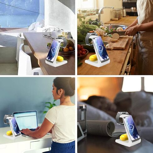 شاحن لاسلكي لهاتف سامسونج، محطة شحن 3 في 1 لساعة Galaxy Watch 3&Buds، Samsung S21/S20/S10/Note 20/10/9/8 (ليس لساعة Galaxy Watch 4) in Kuwait