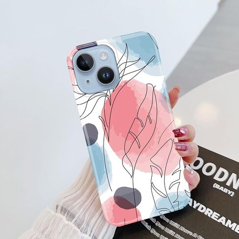 J.west Compatible with iPhone 14 Case Soft Shockproof Cute Floral Phone Protective Cover for Women, Garden Flower Pattern Design Slim Fit Anti-Scratch 6.1" Phone Case for Girl (Spring Floral) in Saudi Arabia