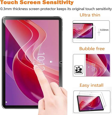 [عبوة من قطعتين] واقي شاشة Gjinniuk لجهاز Lenovo Tab M11 2024 موديل TB-330FU/TB-330XU/TB-331FC، واقي غشاء من الزجاج المقوى لجهاز Lenovo Tablet M11 بوصة إصدار 2024 مضاد للخدش صلابة 9H خالية من الفقاعات in Kuwait