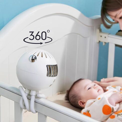 Beberoad Love Portable Stroller Fan with Tripod Stand Flexible Rechargeable Clip On Cooling Fan for Car Seat/Baby Crib/Pet Stroller in Kuwait