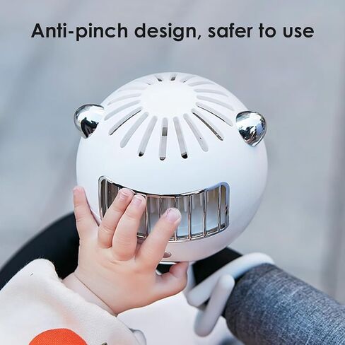 Beberoad Love Portable Stroller Fan with Tripod Stand Flexible Rechargeable Clip On Cooling Fan for Car Seat/Baby Crib/Pet Stroller in Kuwait