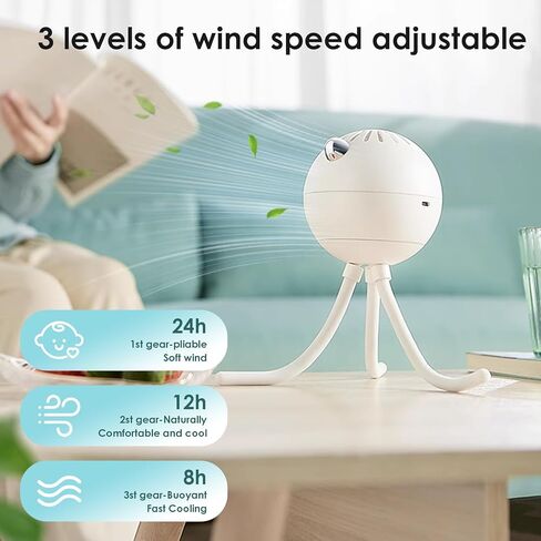 Beberoad Love Portable Stroller Fan with Tripod Stand Flexible Rechargeable Clip On Cooling Fan for Car Seat/Baby Crib/Pet Stroller in Kuwait