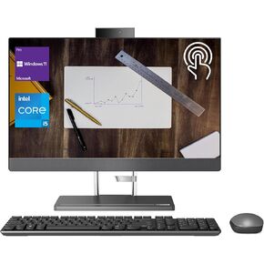 Lenovo IdeaCentre 5i All-in-One Business Desktop, 23.8" FHD Touchscreen, Intel Core i5-12500H, 16GB DDR5 RAM, 2TB SSD, Webcam, Wireless Keyboard & Mouse, Wi-Fi 6, Windows 11 Pro