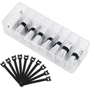 منظم صندوق الكابلات، صندوق إدارة الكابلات الأبيض، تنظيم الأسلاك، صندوق منظم الأسلاك البلاستيكية الشفافة مع 10 روابط سلكية، 8 فتحات in Kuwait