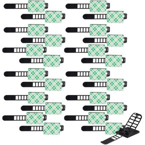 25 Pieces Desk Wire Organizer Cable Ties Zip Ties Adhesive Cord Clips Cable Management Cord Keeper Desk Wire Management