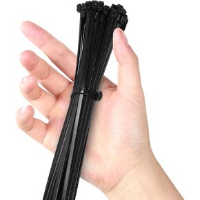 TORMEN Cable-ties, 8in Nylon 100Pcs (Brown) - Adjustable Cord Management for Home, Office, Gardening