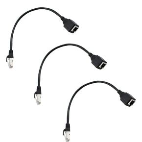 Maxmoral 3PCS Ethernet Extension Cable Cat6 Extension Cable Patchcord Extension Cable Ethernet Male to Female Cable 0.3M/ 1FT for Connecting UTP FTP and STP Cat 6 Ethernet Cable