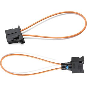 2 PCS Automotive Loop Fiber Optic Short Circuit Test Ring, Female Male Fiber Optic Bypass Loop Adapter Connector Equipment Tool, 1394916 Diagnostic Accessory, Compatible with Most Cars (Black)