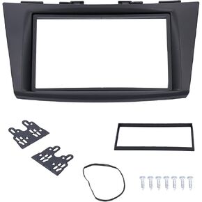 Double DIN Installation Dash Kit, Black ABS 2 Din Stereo audio Fascia Panel Navigation Fascia Car Stereo Frame for Suzuki Swift 2012