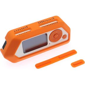 Soft Silicone Protective Case Cover for Flipper Zero - Flipper Zero Accessories Set with SD Card Dust Plug and GPIO Dust Plug - Original Orange