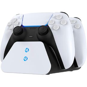 Duo Charging Station Dock for PS5 - Charge 2 x PlayStation DualSense Controllers - 6 x Swappable Faceplates