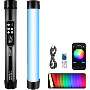 APP Control RGB Light Tube TLX1 LED Full Color Portable Video Light with APP Control 2800K-8000K CRI96 TLCI97 360° RGB CCT HSI Mode 10 Customizable Light Effects Rechargeable Battery Magnet