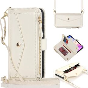 for iPhone 11 Phone case Wallet with Zipper Card Holders for Women,iPhone 11 Wallet case Slots Crossbody Flip Folio Book Cover with Credit Card Holder Men for iPhone11 case - Rose Gold