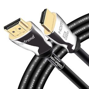 4K HDR HDMI Cables 3ft, High Speed HDMI 2.0 Cable Supports 1080p, 3D, 4K @60Hz Ultra UHD, HDR, 28AWG Braided HDMI Cord, for Laptop, Monitor, Blue-ray Player, PS3, PS4,PS5, Xbox One, Fire TV& More