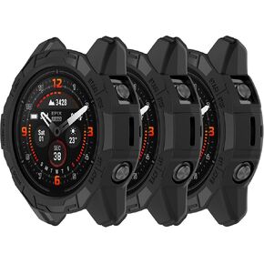 Watch Case Cover Compatible with Garmin Quatix 7 Pro Case Protector Protective Case intended for Quatix 7 Pro Accessories- Black 3Pack