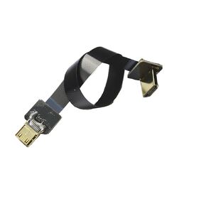 Short Flat Slim Thin HDMI Mini FPV HDMI Cable Mini HDMI Male to Standard HDMI Full HDMI Male 90 Degree Angle for Canon 5D3 5D2 Panasonic lumix GH3 GH2 Sony nex 5N 5T 5R 7N DJI Drone Gimbal (5CM)
