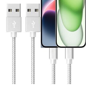 [MFi Certified] i.Phone Charger, i Phone Cable 2PACK 3FT Nylon Braided USB Charging Cable High Speed Transfer Cord Compatible with i.Phone 14/13/12/11 Pro Max/XS MAX/XR/XS/X/8/i.Pad
