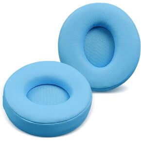 Solo Pro Earpads Replacement Ear Pads Protein Leather Ear Cushion Repair Parts Compatible with Beats Solo Pro Wireless Noise Cancelling On-Ear Headphones (Light Blue)