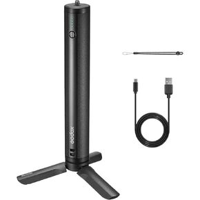 Godox BPC-01 Charging Grip, 10000mAh Handgrip with 1/4'' Mount and Mini Tripod for Mini RGB Light Vlog LED Light
