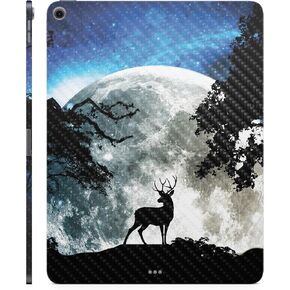 Carbon Fiber Skin Compatible with Apple iPad Air 11 (M2) 2024 - Moonlight Deer - Premium 3M Vinyl Protective Decal Cover - Easy to Apply | Crafted in The USA by MightySkins