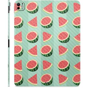 Carbon Fiber Skin Compatible with Apple iPad Pro 13 (M4) 2024 - Watermelon Patch - Premium 3M Vinyl Protective Decal Cover - Easy to Apply | Crafted in The USA by MightySkins