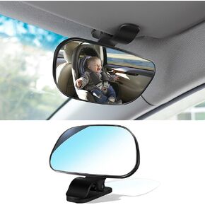 360° Adjustable Baby Car Mirror,HD Suction-Cup Style Car Seat Mirror for Baby Rear Facing,Carseat Mirrors Rear Facing Essential Interior Car Accessories Fit for Cars SUVs (Suction Cup)