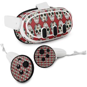 MightySkins Skin Compatible with Meta Quest 3 - Sugar Skull | Protective, Durable, and Unique Vinyl Decal wrap Cover | Easy to Apply, Remove, and Change Styles