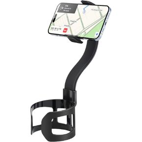 APPS2Car Cup Holder Phone Holder for Car Fast Installation Adjustable Alloy Arm Save Space One-Hand Operation fits F-150 Model Y 3 Pickup MPV, Black in Kuwait