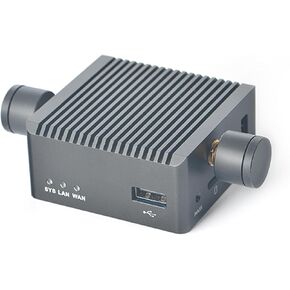 Nanopi R2S Plus Wireless Mini WiFi Router OpenWRT, Portable Smart Home Office Gateway, Rockchip RK3328 Soc DDR4 1GB RAM 32GB eMMC, Onboard Dual Gbps Ethernet M.2 WiFi Module Support Debian Ubuntu