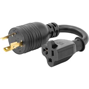 StarTech.com 6in (15cm) Heavy Duty Power Cord, NEMA L5-20P to NEMA 5-20R, AC Power Adapter Cable, 20A 125V, 12AWG, Heavy Gauge Power Cable - UL Listed (K31D-2U00-POWER-CORD)