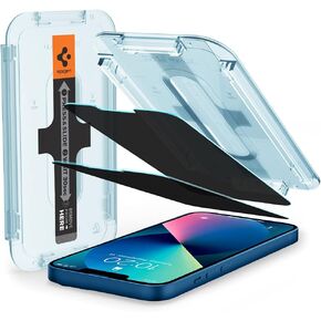 Spigen Tempered Glass Screen Protector [GlasTR EZ FIT - Privacy] Designed for iPhone 13 Mini - 2 Pack