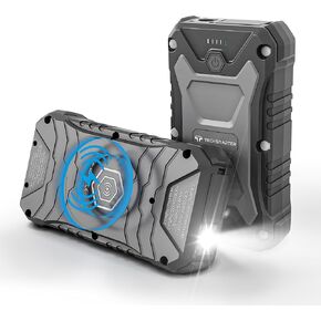 TECHSMARTER Rugged & Waterproof Power Bank Wireless Charger, Laptop 30,000mAh 65W USB-C Portable Charger, Heavy Duty Power Bank for Outdoors, Camping, Compatible with iPhone, iPads, Samsung, Androids