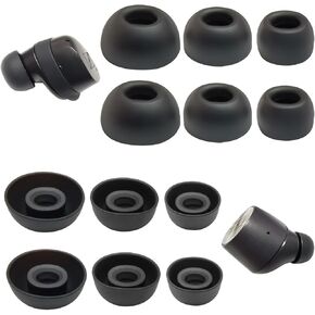 Memory Foam Ear Tips for Sennheiser Momentum 3 Replacement Earbuds Tips for Sennheiser Momentum True Wireless 3 Fit in case, 3 Pairs LMS Black