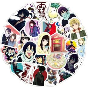 YEESACG - 25Pcs Noragami Anime Vinyl Waterproof Stickers Pack | Japanese Manga Stickers for Water Bottle,Skateboard,Laptop,Phone,Computer,Car Decal Stickers for Adults Teens Kids…