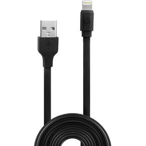 Cellet iPhone Charging Cable, Lightning Flat Charging Cable Cord (Apple Mde For iPhone Certified) for iPhones iPads Macbooks Airpods - (4 Ft) BLACK