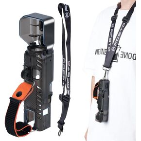 RCstyle Protective Case and Neck Lanyard Compatible with DJI Osmo Pocket 3, Easy Carrying Hard Storage Mount, Finger Strap Kit
