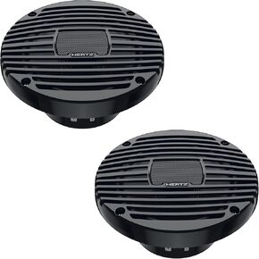 HERTZ HEX 6.5 M-TC - 6.5" 4-Ohm Coaxial Marine Speakers, Black Grilles, Pair