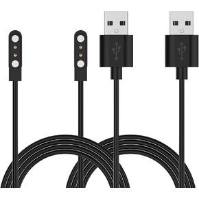 Chargers Compatible for Woneligo W13/MILOUZ IDW19/Fitpolo IDW15/Amzhero IDW13/ENOMIR ID208BT Smart Watch,Replacement Charing Cable for IDW19/IDW13/ID208BT Smart Watch Charger (Black&Black)