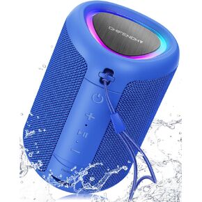 Portable Bluetooth Speaker with Lights,Powerful Crystal Clear Sound,IPX5 Waterproof,All Day Playtime,AUX&TF-Card Input,Bluetooth 5.3,TWS Paring,Small Wireless Speaker for Outdoor,Gift Ideas