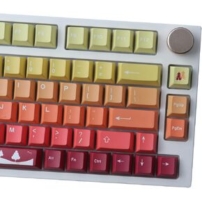 JOMKIZ PBT Keycaps, 126 Keys Dye Sublimation Cherry Profile Keycaps with 6.25U Spacebar Purple Gradient Keycap Set for Cherry MX Switches ISO/ANSI Layout Mechanical Keyboards