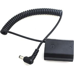 Full Decoded NP-FZ100 Dummy Battery DC Coupler External Battery with Coiled Cable Power Adapter for Sony A6600 A7III A7RIII A7SIII A7RM4 A7RIV ILCE-9 A9 II A7C A1 Camera