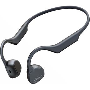 Air Conduction Headphones Bluetooth 5.0 with Built-in Mic, Headphones Wireless Bluetooth, Sweatproof Headset for Running Hiking Driving Bicycling-Long Battery Life (Black)