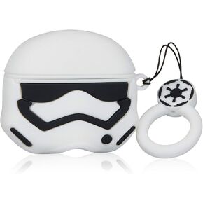 Mulafnxal for Airpod Pro 2019/Pro 2 Gen 2022 Case, Cute Cartoon Silicone Air pods Pro Cover, 3D Funny Unique Fun Cool Keychain Kits Soft Skin Cases Kids Boys Teens Men for Airpods Pro (New White Man)