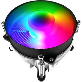 TW-8 95W RGB LED CPU Cooler Aluminum Heatsink Copper Core Base 4-Pin PWM 92mm Fan Pre-Applied Thermal Paste for Intel Core i3 i5 i7 i9 Socket 1200 1151 1150 1155 1156 Desktop PC