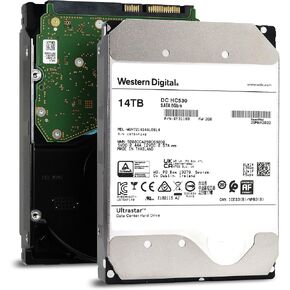 ويسترن ديجيتال 14 تيرابايت Ultrastar DC HC530 SATA HDD - فئة 7200 دورة في الدقيقة، SATA 6 جيجابايت/ثانية، ذاكرة تخزين مؤقت 512 ميجابايت، 3.5 بوصة - WUH721414ALE6L4 (متجدد) in Kuwait