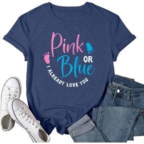 Keeper of The Gender Shirts Women Gender Reveal Ideas T-Shirt Cute Pregnancy Announcement Tees Maternity Mom Tops