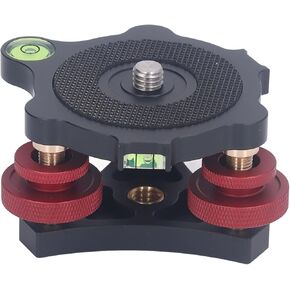 Tripod Head Leveling Base Camera Leveler, Bubble Level Aluminum Adjusting Plate with 3/8 Inch Thread, for Macro Panoramic Photography