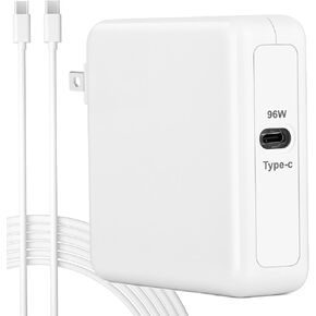 Mac Book Pro Charger-USB C Charger Block 96W Fast Charger for MacBook Air, iPad Pro, iPhone 15, Computer, Laptop Type C Charger Fast Charging, Include Charge Cable