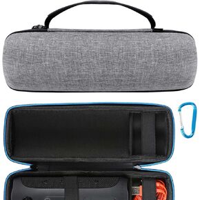 Linkidea Speaker Carrying Case Compatible with JBL Flip 3, JBL Flip 4 Bluetooth Case, Replacement Hard Shell Protective Travel Bag with Cable, Charger Storage (Grey)